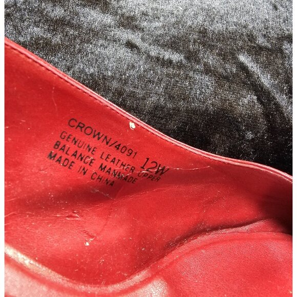 Cloud Walker Crown Peep Toe Leather Upper Pumps - Red - SZ 12W - Picture 6 of 8